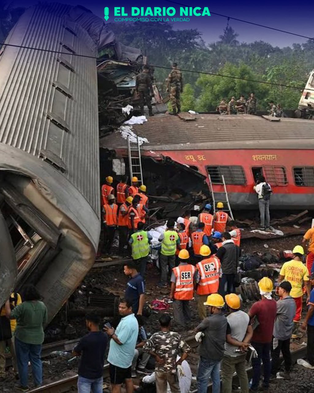 Tragedia ferroviaria en India deja al menos 288 muertos