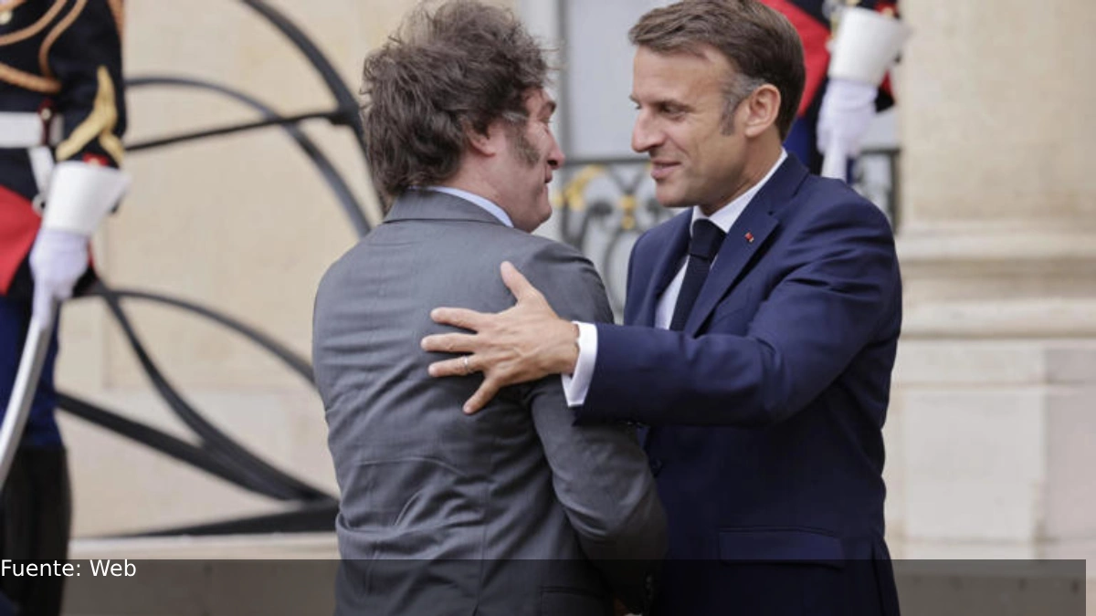 Macron recibe a Milei en el Palacio del Eliseo