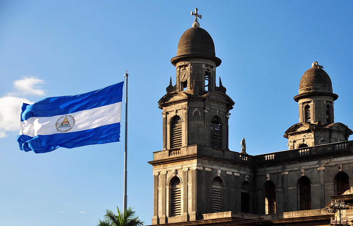 La bandera de Nicaragua