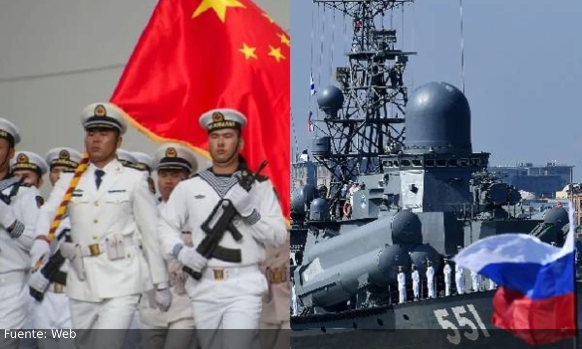 Buques de guerra rusos y chinos llegan al puerto chino de Qingdao