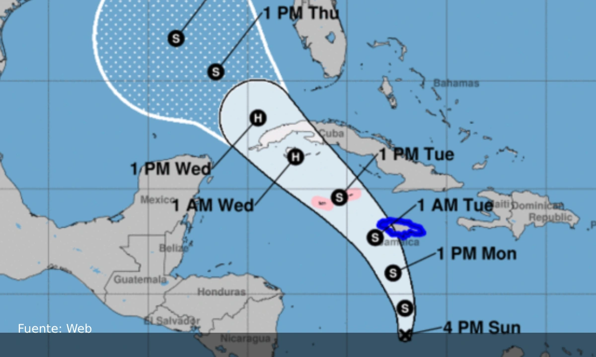 Jamaica emite alerta de tormenta tropical