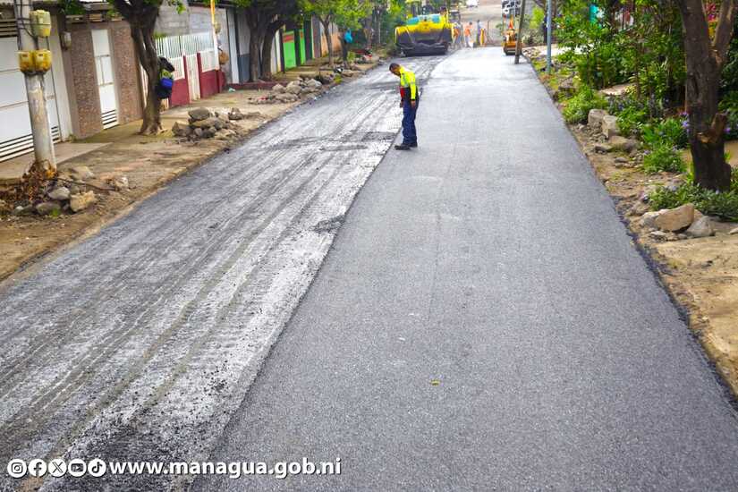 Barrio La Curva en Managua estrenan dos nuevas calles