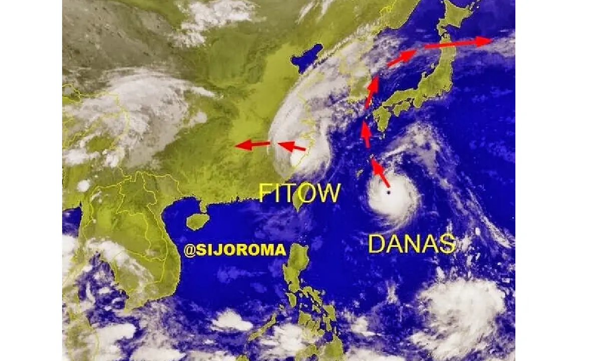 El tifón Danas afecta Taiwán