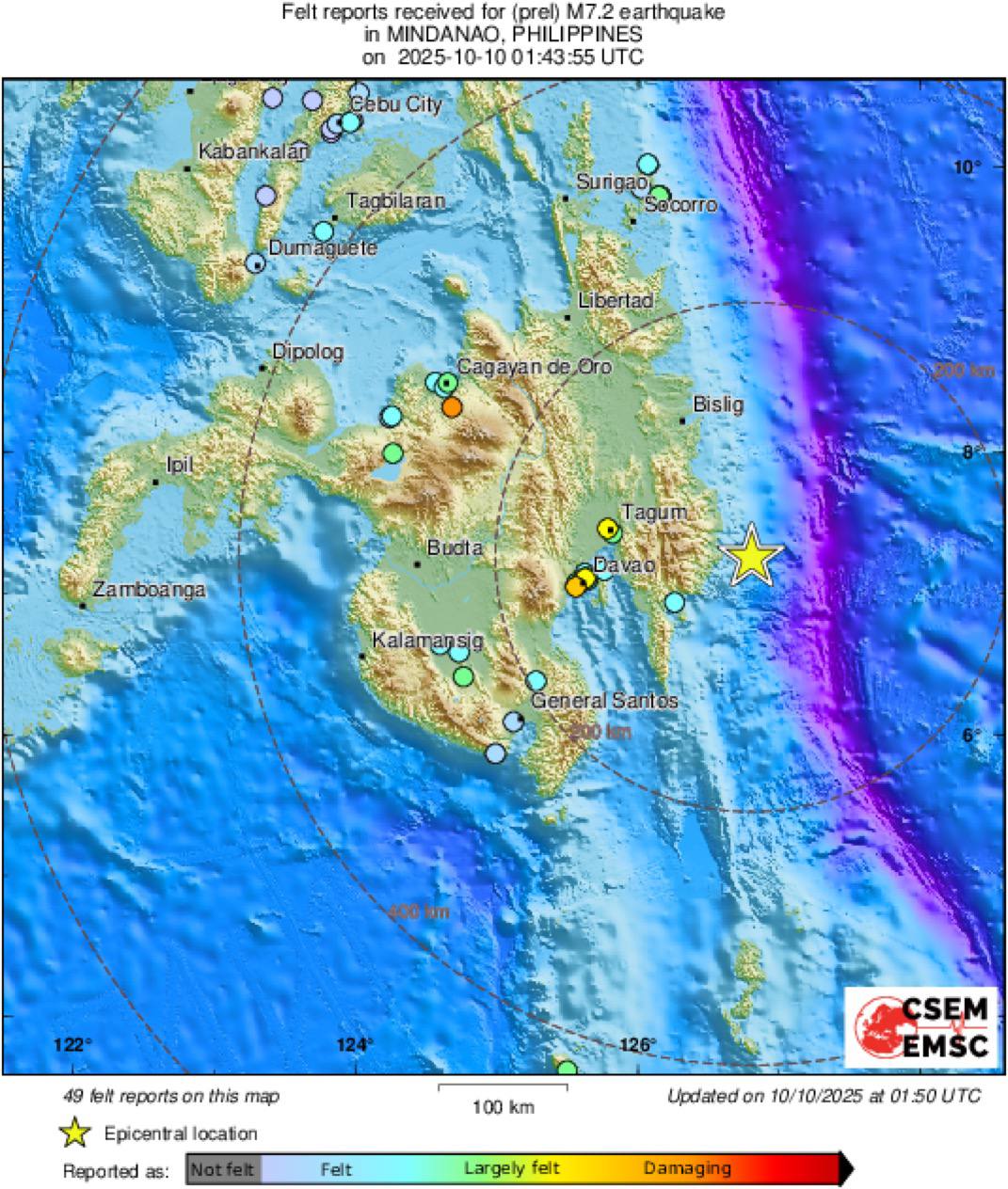 Terremoto sacude las costas de Filipinas
